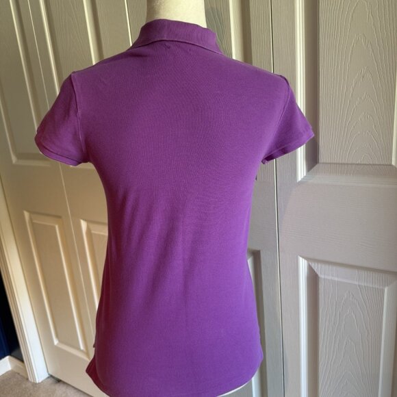 Women’s Ralph Lauren Polo Purple Size X-Small Short Sleeve Shirt 100% Cotton EUC - Picture 2 of 7